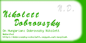 nikolett dobrovszky business card